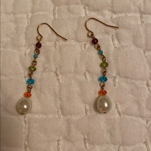 Lauren Ralph Lauren drop earrings pearl gemstone